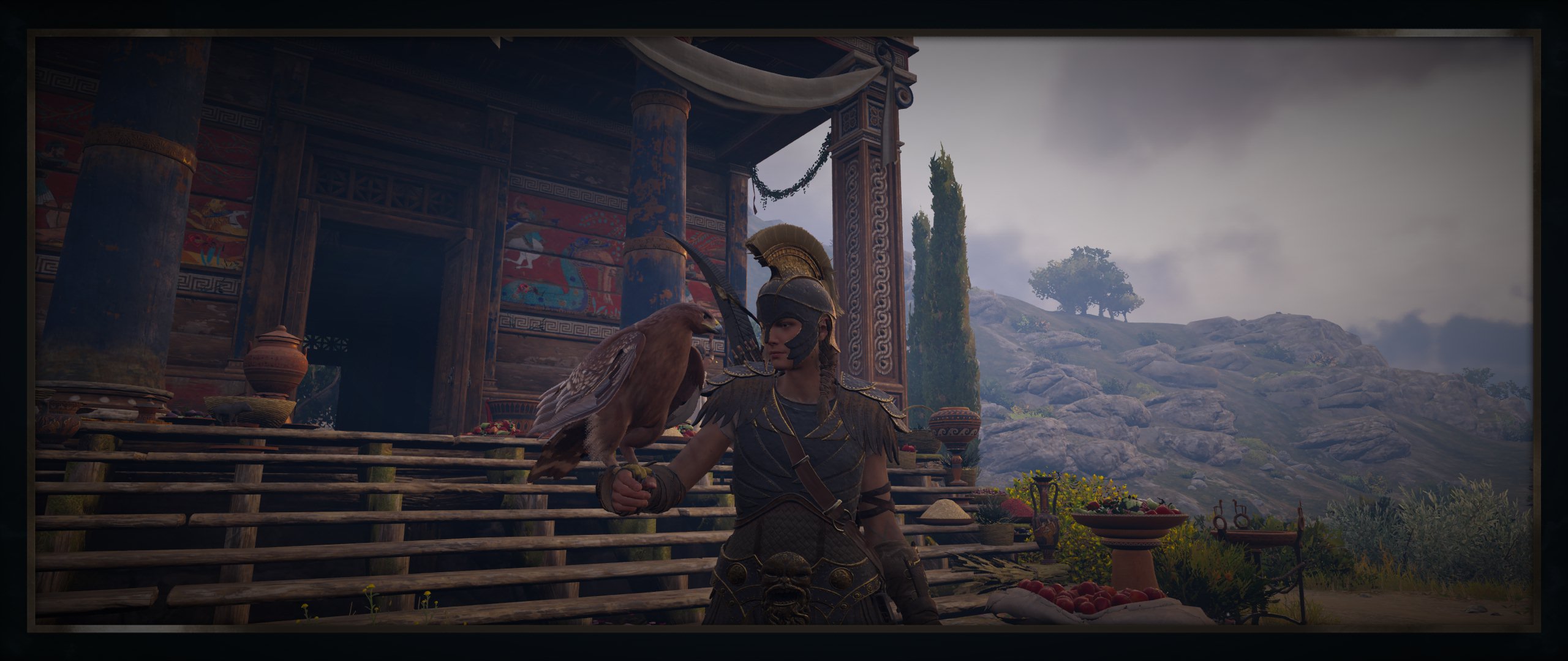 Kassandra with Ikaros in Sami village Assassins Creed Odyssey